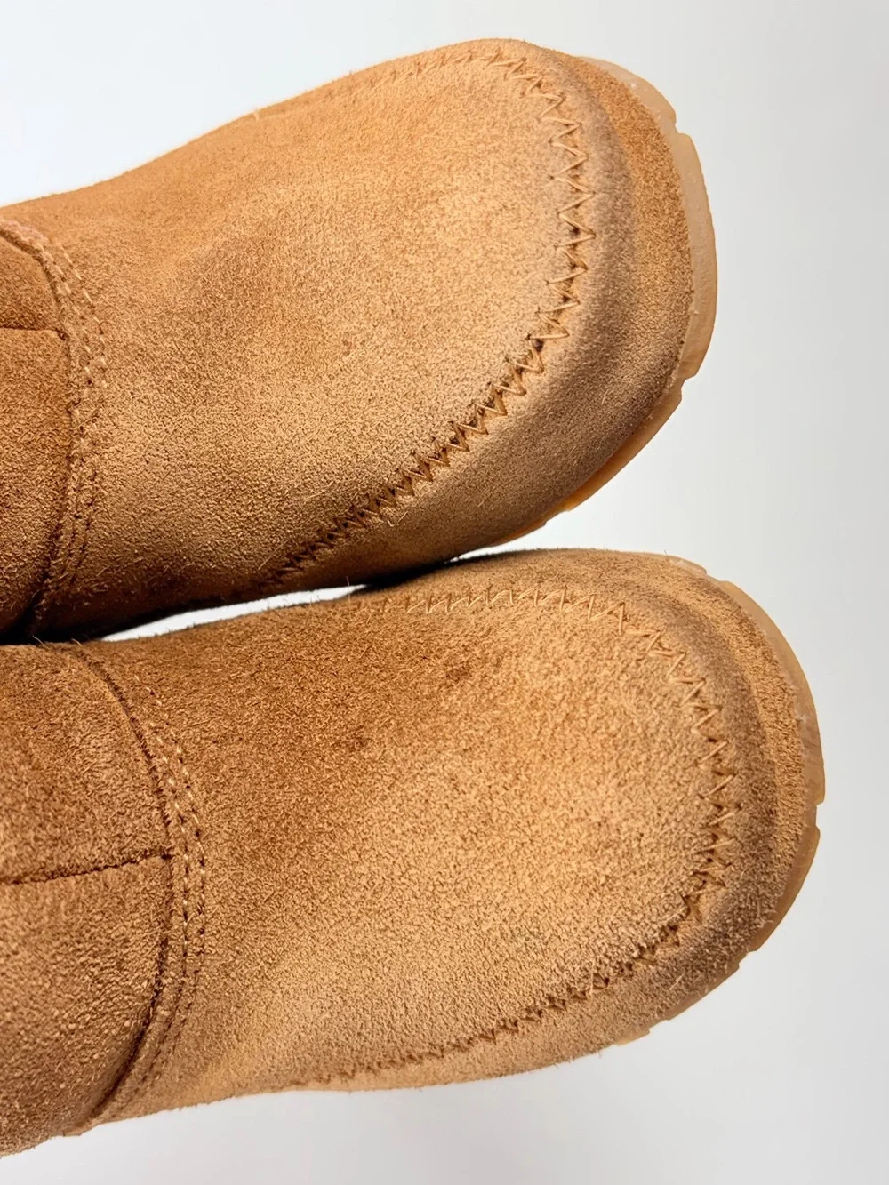 L.L. Bean Kids Suede Shearling Brown Camel Velcro Boots Toddler 6 Unisex